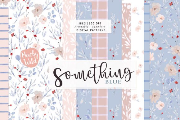 Download Watercolor Flower Pattern Something Blue - Watercolor flower Collection