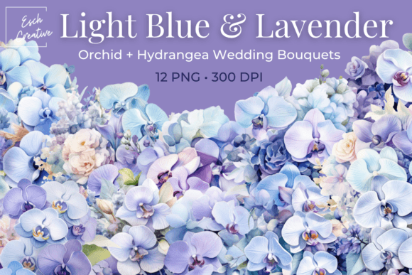 Download Light Blue &amp; Lavender Wedding Bouquets - Lavender wedding Collection