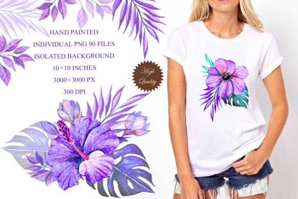 Download Watercolor Flowers Clipart Tropical Png - Watercolor flower Collection