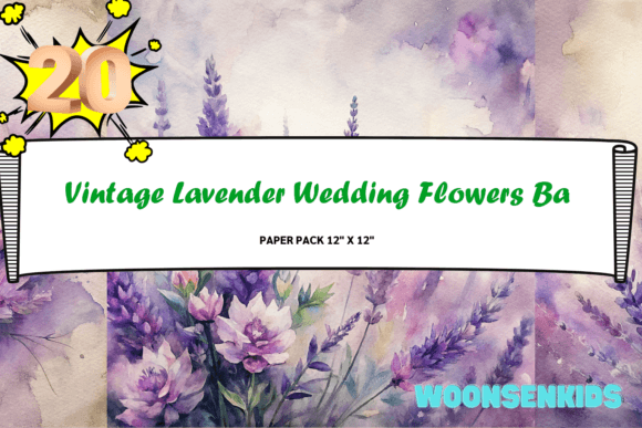 Download Popular Vintage Lavender Wedding Flowers Background Watercolor Png Kdp Digital Paper - Lavender wedding Collection