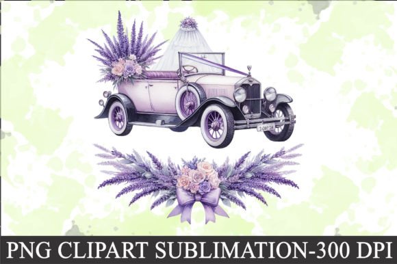 Download Lavender Wedding Car Clipart - Lavender wedding Collection