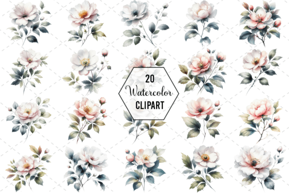Download SpringBloom Watercolor Flower Art Bundle - Watercolor flower Collection