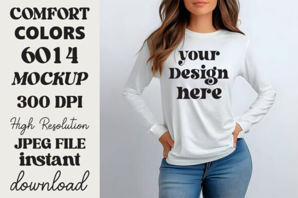 Download Comfort Colors 6014 White Mockup - White Collection