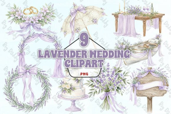 Download Lavender Wedding Clipart PNG - Lavender wedding Collection