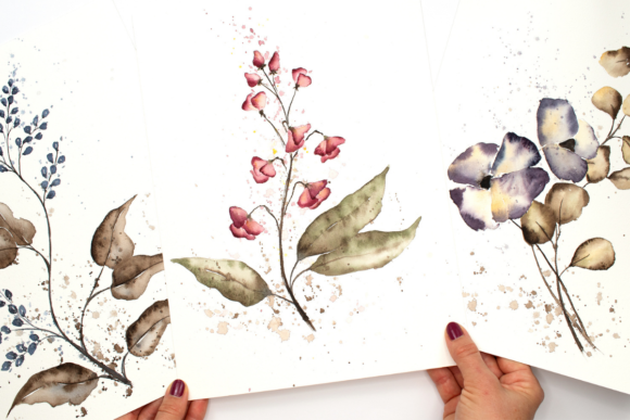 Download Painting Elegant Loose Watercolor Flowers - Watercolor flower Collection