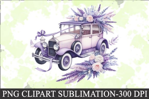 Download Lavender Wedding Car Clipart - Lavender wedding Collection
