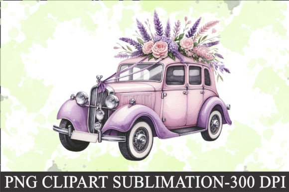 Download Lavender Wedding Car Clipart - Lavender wedding Collection