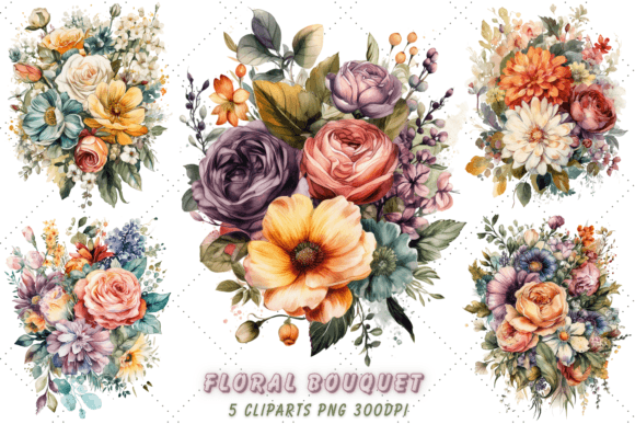 Download Watercolor White Floral Bouquet Clipart - White Collection