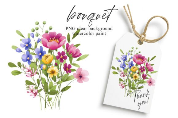 Download Digital Flowers Clipart Bouquet, PNG. - Digital flowers Collection